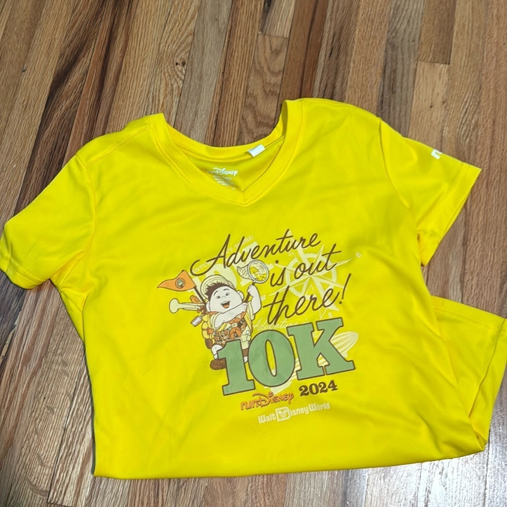 runDisney “Adventure is out there” 10K Yellow Tee